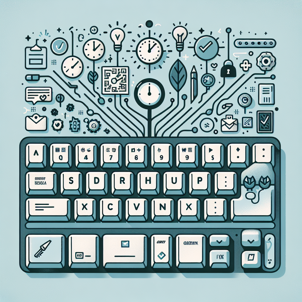 "Keyboard shortcuts displayed on a computer screen, showcasing productivity tips for enhancing workflow efficiency in digital tasks."